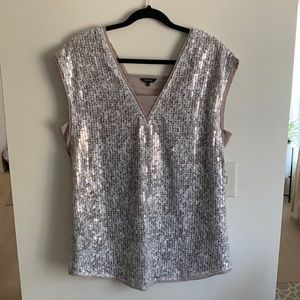 RW & Co sequin tunic length top